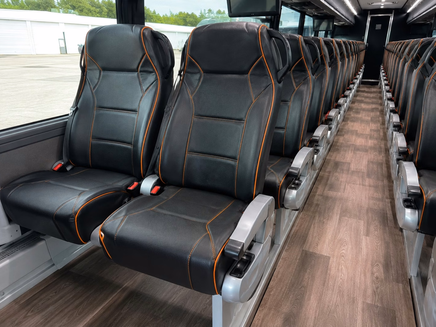 56 passenger charter bus inside