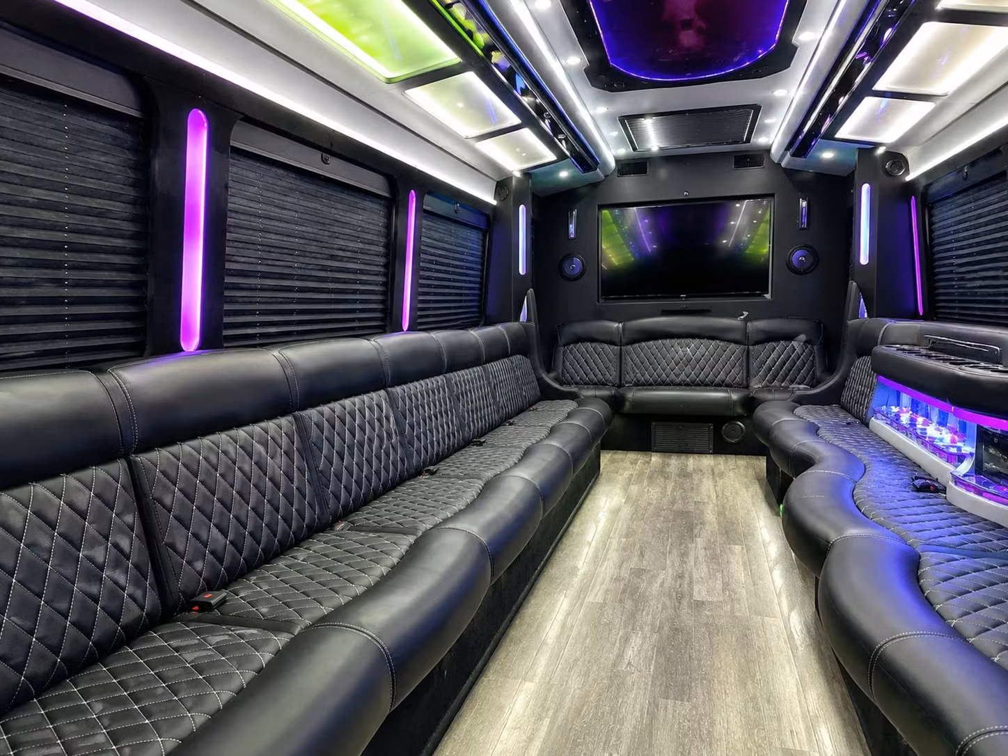 a party bus from lewisville turns the ride to dos equis pavilion into part of the show